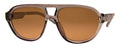 Retro Aviator Sunglasses in Brown