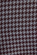 PEARL DETAILED HOUNDSTOOTH SHIRT: Burgundy / 38