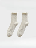 Lace Texture Sheer Crew Socks