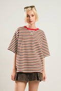 A striped knit top - FT1255: Black / Contemporary / S