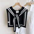 DOUBLE ROW STRIPED FRAME KNITTED SHAWL_CWASC0846: Beige / (OS) 1