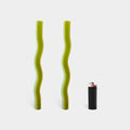 Wiggle Candles - Green (2 Pack) - 11" Vibrant Taper Candles