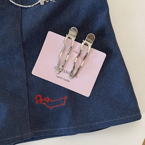 French Minimalist Metal Hair Clip,Silver Side Pin_CWAJE05676: TYPE1 / (OS) 1