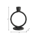 Metal Round Ring Taper Candle Holder 6 in.