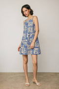 Tuscan Summer Scenic Print Dress