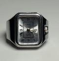 Apollo Watch Ring-Quartz Stretch Ring- Gift Box : Silver
