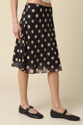 Black Polka Dot Slip Skirt