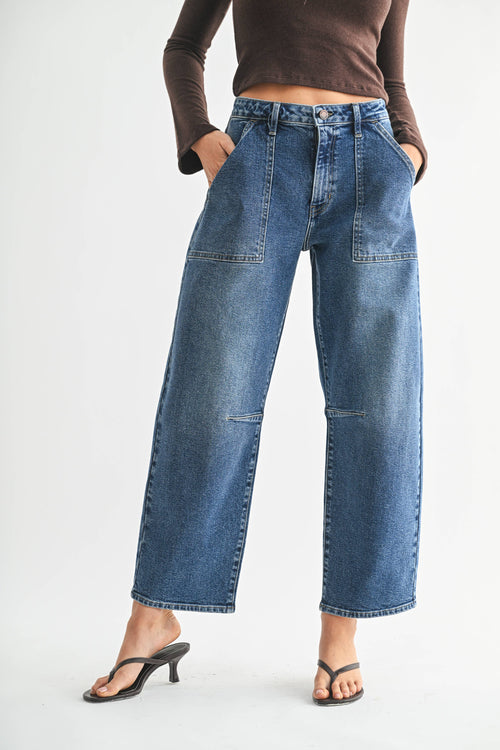 Utility Seamed Barrel Denim