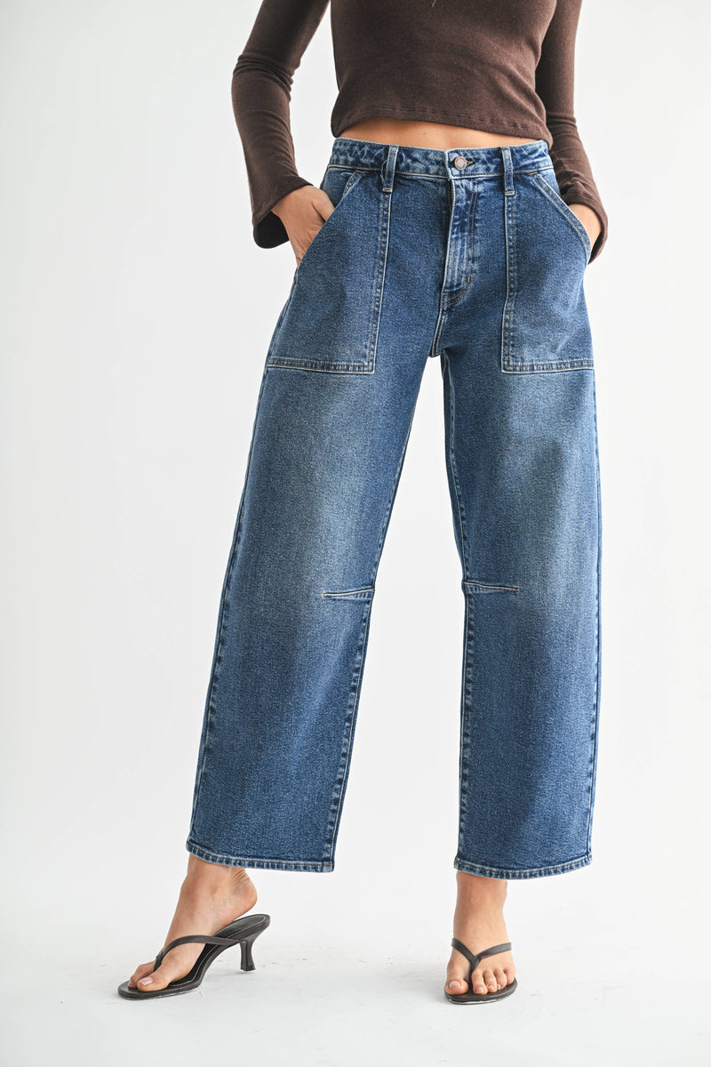 Utility Seamed Barrel Denim
