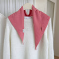Pure Wool Knit Triangle Scarf Multi-Use_CWOV00279: RED / (OS) 1