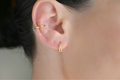 Stainless Steel Ear Cuffs - Sterling Silver Bold Ear Cuffs: Chunky Dome (Stainless Steel)