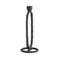 Metal Oval Sculpture Taper Candle Holder 10 in.