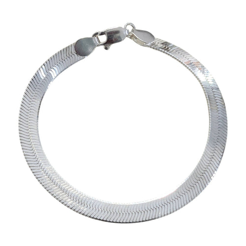 SALE Sterling Silver Herringbone Unisex Bracelet