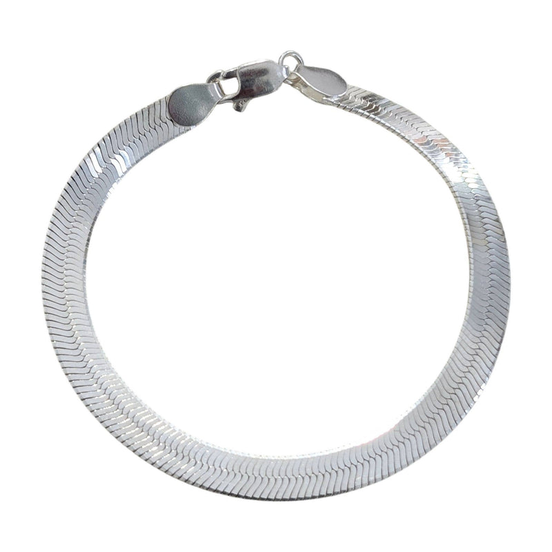 SALE Sterling Silver Herringbone Unisex Bracelet
