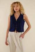 Parker Eyelet Lace Up Vest