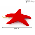 French Amie Star Fish Small Hair Clips Cellulose Acetate Beach Barrette Slide Set of 2: Tokyo