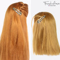 French Amie Clic Clac Large Handmade Cellulose Snap Hair Pins for Women(2 Pcs): Blush Pink