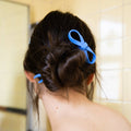 Bow Hairpin in Large Blue