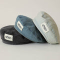 Trendy Denim Solid Color Beret Hat MK2BLW6W6HAT380: Black / M(55-60cm)
