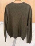 V-neck Pullover in Cashmere, Wool & Silk: Darth Gray / One size