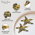 French Amie Star Fish Small Hair Clips Cellulose Acetate Beach Barrette Slide Set of 2: Tokyo