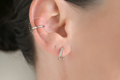 Stainless Steel Ear Cuffs - Sterling Silver Bold Ear Cuffs: Chunky Dome (Stainless Steel)