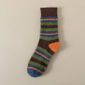 Multi Color fuzzy Striped Socks