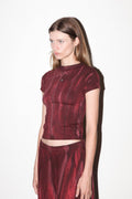 Mineral Dye Baby Tee in Wine: Wine Mineral Dye / S