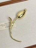 Tulip Bud Brooch Women Luxury Metal Pin N6A209: Silver