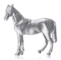 Pony Brooch Horse Pin - Horse Pin 14K Gold and Silver: Silver