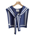 DOUBLE ROW STRIPED FRAME KNITTED SHAWL_CWASC0846: Beige / (OS) 1