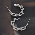 Chain Hoop Earring: Silver
