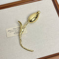 Tulip Bud Brooch Women Luxury Metal Pin N6A209: Silver
