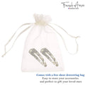 French Amie Clic Clac Large Handmade Cellulose Snap Hair Pins for Women(2 Pcs): Blush Pink