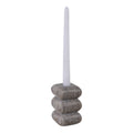 stone wavy candle holder with taper candle
