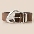 Ornate Buckle Suede Leather Belt
