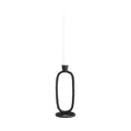 Metal Oval Sculpture Taper Candle Holder 10 in.