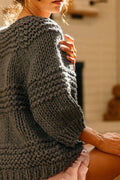 Chunky Knit Oversized Sweater in Anchor
