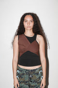Twist Sport Tank in Onyx & Mud: Onyx & Mud / L