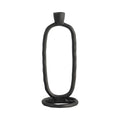 Metal Oval Sculpture Taper Candle Holder 10 in.