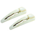 French Amie Clic Clac Large Handmade Cellulose Snap Hair Pins for Women(2 Pcs): Blush Pink