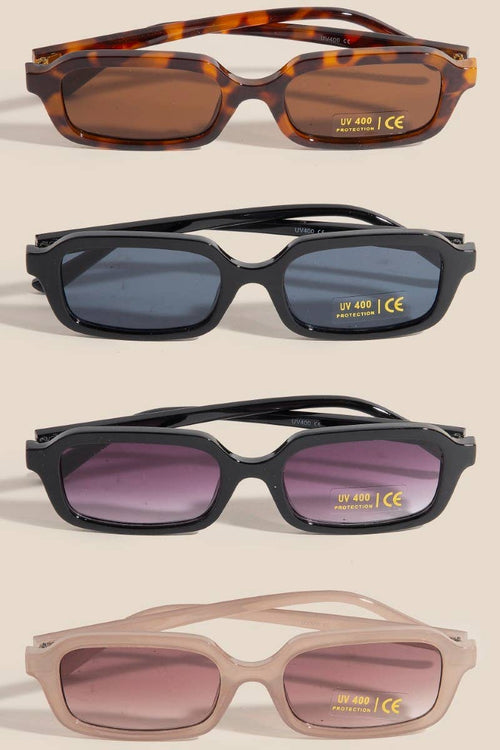 Petite Rectangle Frame Sunglasses