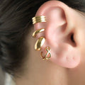 Stainless Steel Ear Cuffs - Sterling Silver Bold Ear Cuffs: Chunky Dome (Stainless Steel)