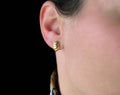 Small Croissant Huggies - Waterproof 18k Gold Dome Earrings: Silver