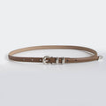 Simple Elegant Slim Leather Belt MK2LEEP6W6JBT91: Coffee