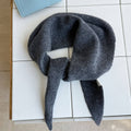 Pure Wool Knit Triangle Scarf Multi-Use_CWOV00279: RED / (OS) 1
