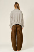 AJP6166 UTILITY BARREL WAIST TIE CARGO PANTS: OLIVE / S-M-L (2-2-2)