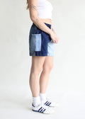 Patchwork Denim Short