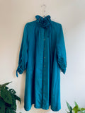 Vintage silk blue overcoat