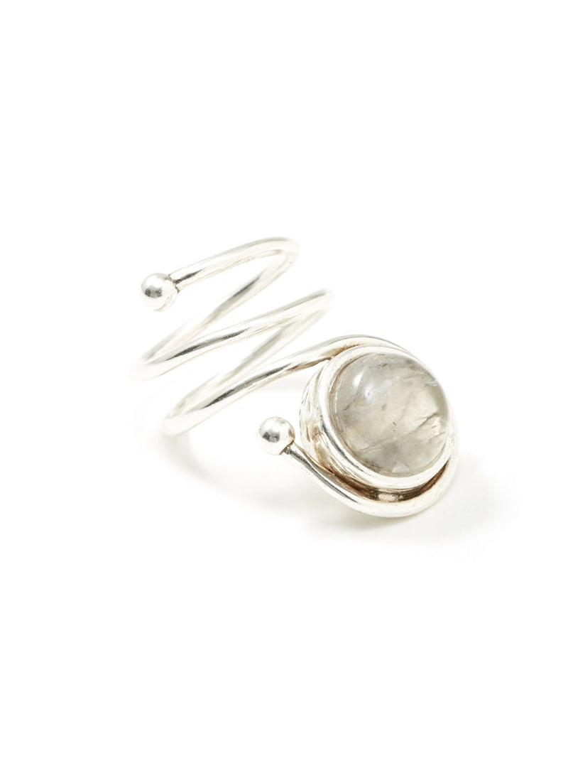 Moon Stone Coil Ring